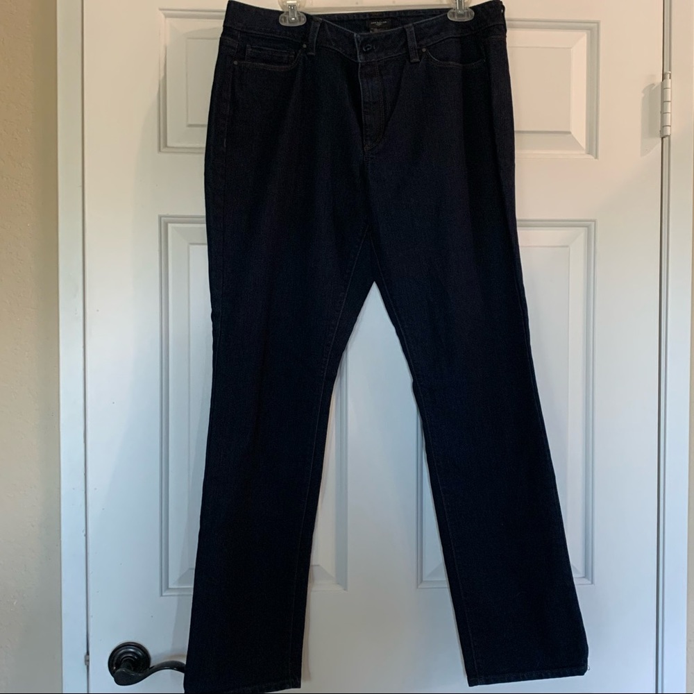 Ann Taylor Dark Wash Straight Denim Jeans